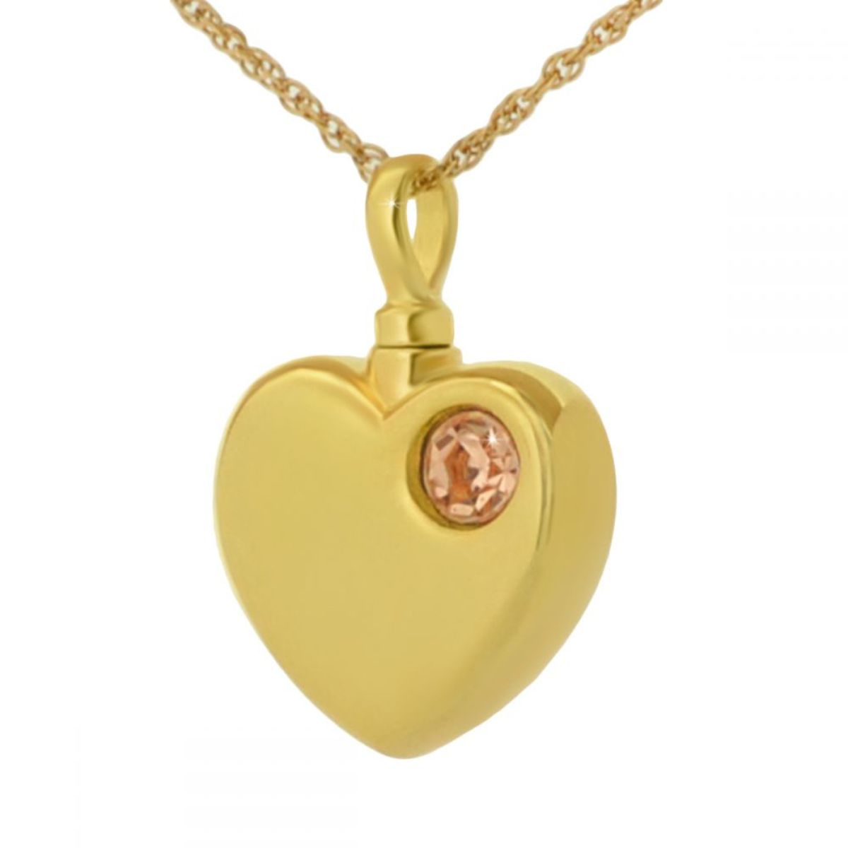 Solid Gold Birthstone Keepsake Urn