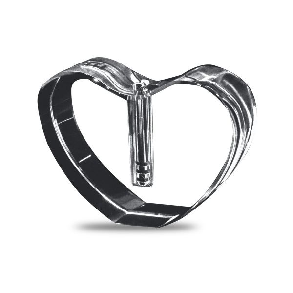 Glass Heart Silver Keepsake