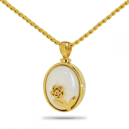 White Garden Solid Gold Keepsake