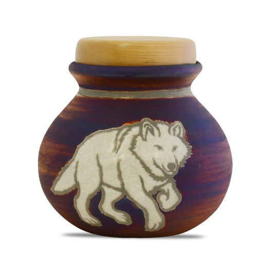 Magestic Wolf Raku Keepsake