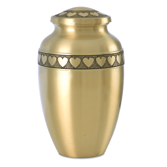 Hearts Ring Brass Urn
